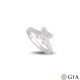 White Gold Princess Cut Diamond Ring 2.01ct G/VS1